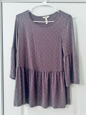 Matilda Jane Lavender Polka Dot Peplum Top
